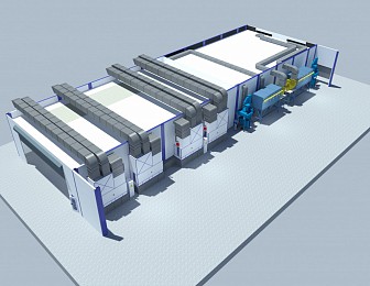 Комплекс подготовки поверхности и окраски проходного типа 2* SPK-20.14.6